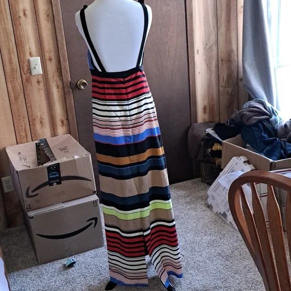 Jessica Simpson size M multicolored striped maxi sundress - Picture 3 of 5